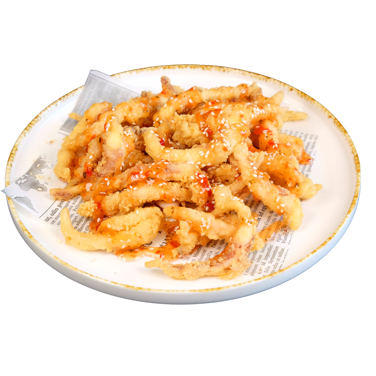 Панирани пипала от калмари със сладко чили