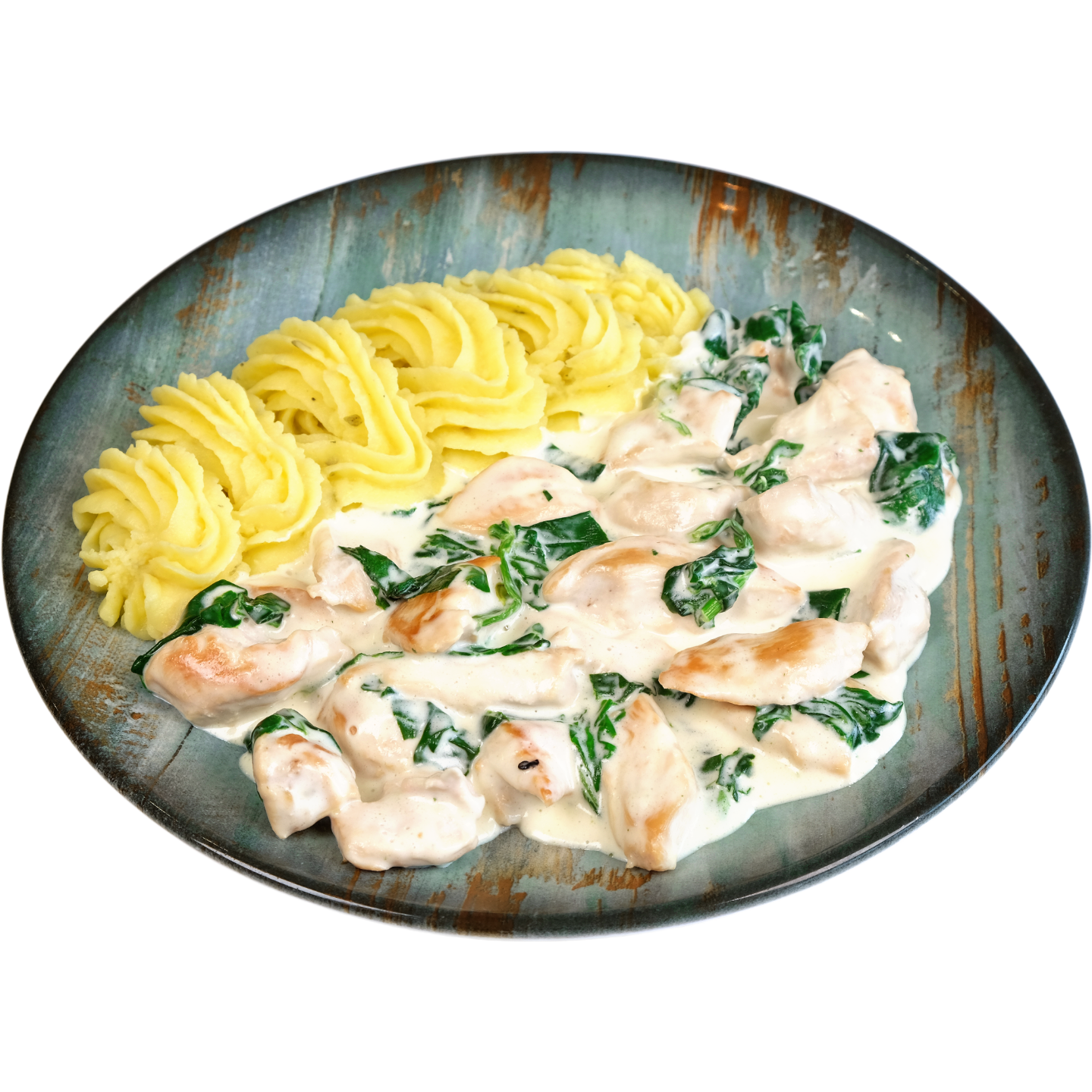 Пилешки хапки със спанак и сметана