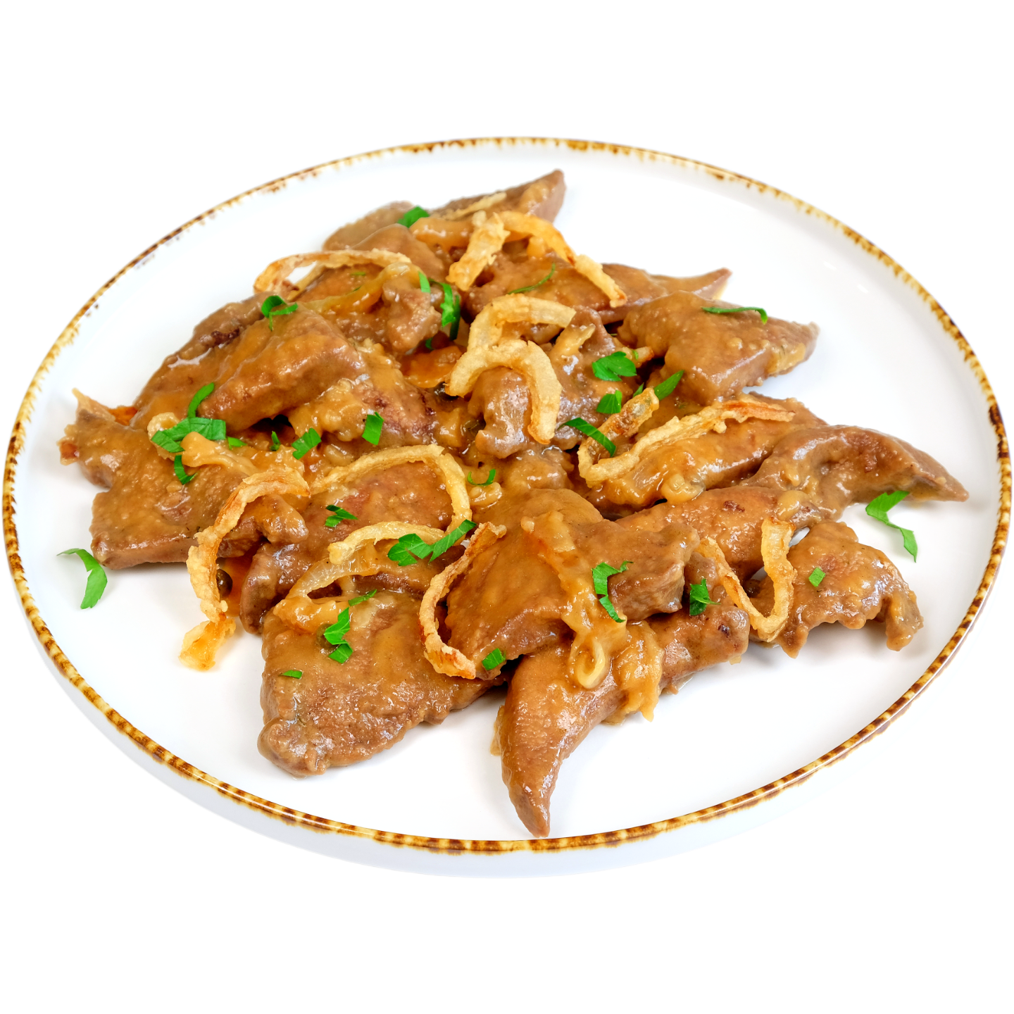 пържен Свински дроб с "Пепър" сос